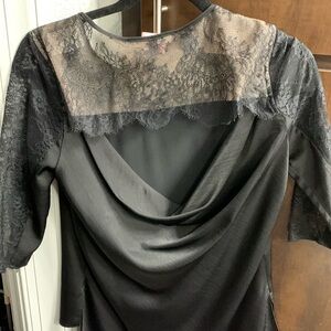 BCBG top, lace, open back
